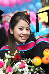 Image showing Beautiful Asian university graduate.