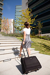 Image showing businesswoman walking