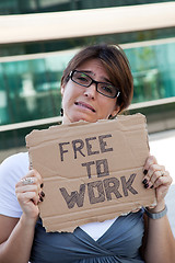 Image showing Unemployed woman