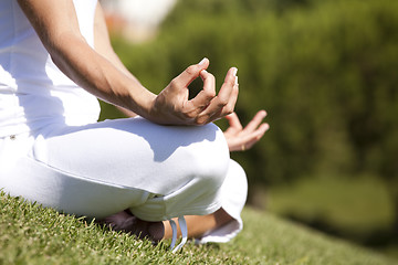 Image showing Yoga with the nature