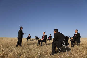 Image showing business outdoor training