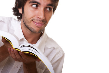 Image showing man reading a book