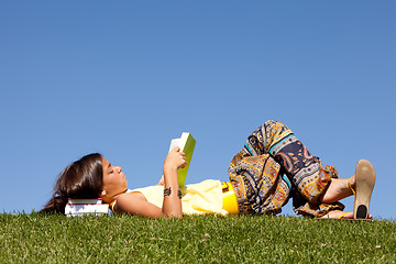 Image showing Children reading a book