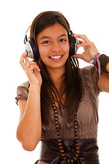 Image showing Teenager enjoying good music