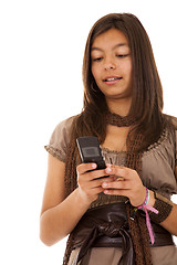 Image showing Teenager sms addiction