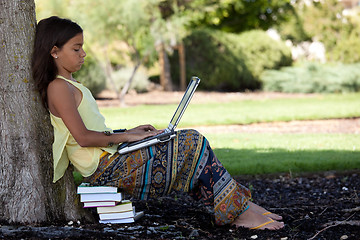Image showing Modern student little girl
