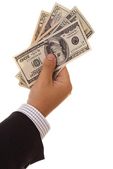 Image showing Dollar bills in the hand