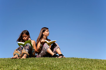 Image showing Reading at the park