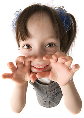 Image showing Funny portrait of little girl