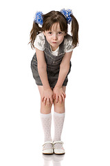 Image showing Little girl portrait with pony tail