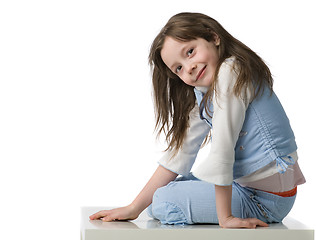 Image showing Little beautiful girl portrait