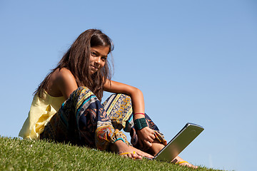 Image showing Modern student little girl