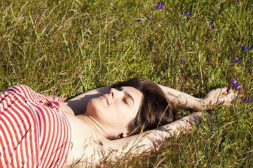 Image showing Enjoying life in the spring