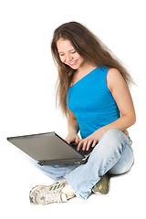 Image showing girl with laptop