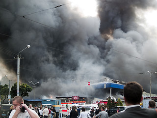 Image showing Slavyansky market explosion in Dnipropetrovsk