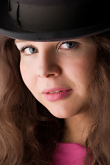 Image showing beautiful girl  in hat