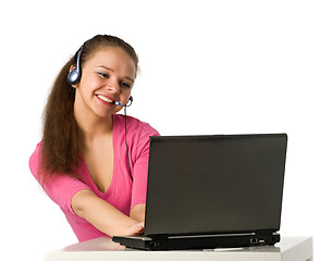 Image showing girl with laptop