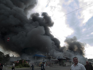 Image showing Slavyansky market explosion in Dnipropetrovsk