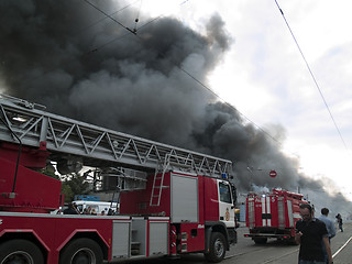 Image showing Slavyansky market explosion in Dnipropetrovsk