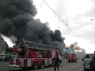 Image showing Slavyansky market explosion in Dnipropetrovsk