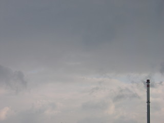 Image showing chimney in grey sky