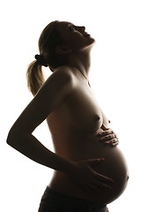 Image showing pregnant woman silhouette