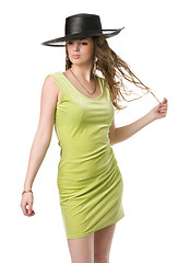 Image showing beautiful girl  in a hat