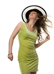 Image showing Beautiful girl in hat