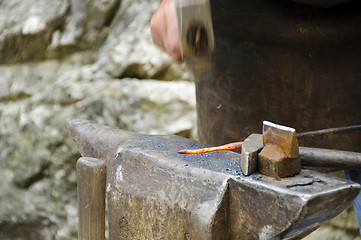 Image showing Blacksmith working