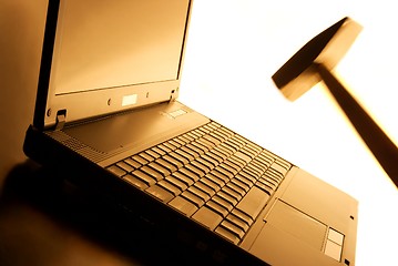 Image showing Laptop smash