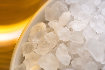 Image showing bath salt and oil