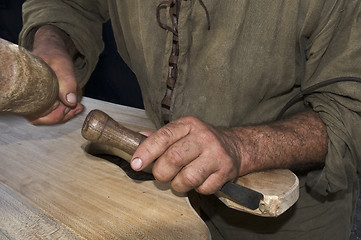 Image showing Wood carving