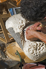 Image showing Wood carving