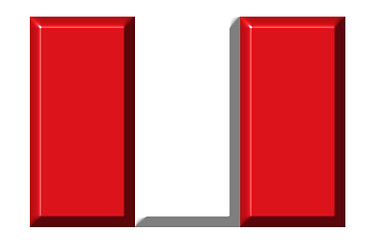 Image showing Peru 3d flag with realistic proportions 