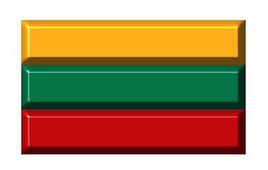 Image showing Lithuania 3d flag with realistic proportions 