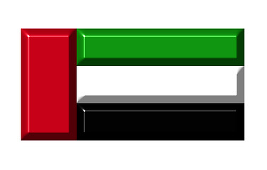 Image showing United Arab Emirates 3d flag with realistic proportions