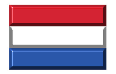 Image showing Netherlands 3d flag with realistic proportions