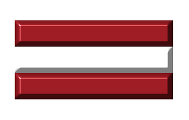 Image showing Latvia 3d flag with realistic proportions