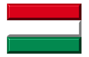 Image showing Hungary 3d flag with realistic proportions