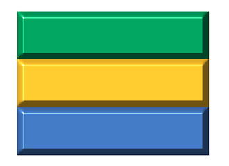 Image showing Gabon 3d flag with realistic proportions