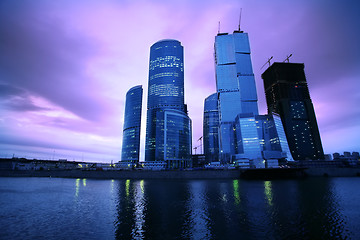 Image showing evening on Moscow-river