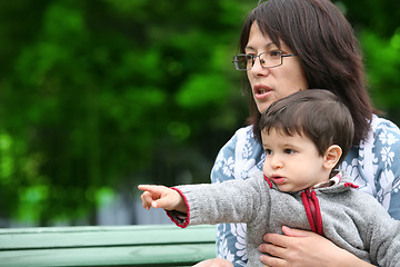 Image showing mother and son