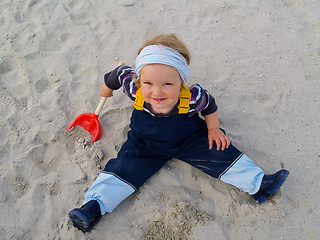 Image showing girl in the sand