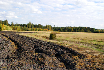 Image showing Ploughed Field In Autumn