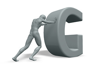 Image showing man pushes G