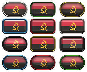 Image showing twelve buttons of the Flag of angola