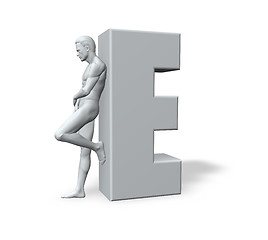 Image showing man leans on E