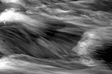 Image showing Real River Flow, Black & White