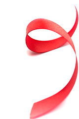 Image showing red satin ribbon