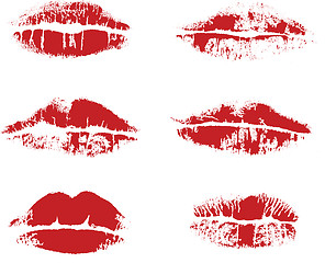 Image showing vector inprint of lips